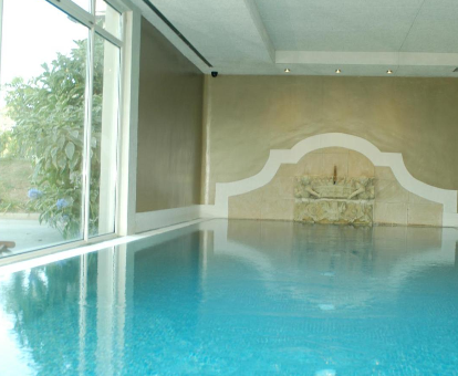 Foto de la piscina cubierta con vistas al exterior