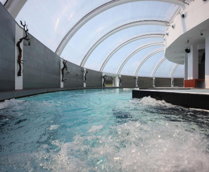 Foto de la piscina interior con hidromasaje